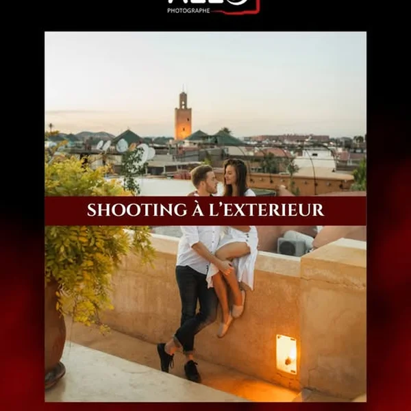 Shooting couple à l'extérieur sur un rooftop de la Médina de Marrakech